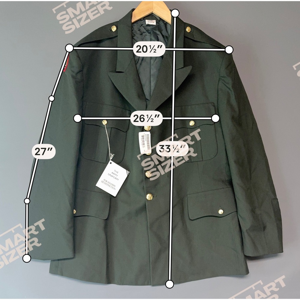 US Army Mens Green Service Uniform Dress Coat AG-489 50R De Rossi & Son Co New - Picture 7 of 7